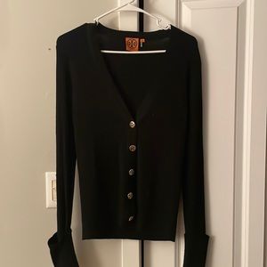 Tory Burch Gold Button Cardigan